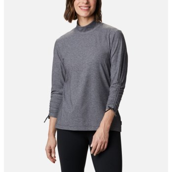 Columbia Firwood Ribbed Knit Three-Quarter Sleeve, Sudaderas Grises Oscuro Para Mujer | 812509-WXH